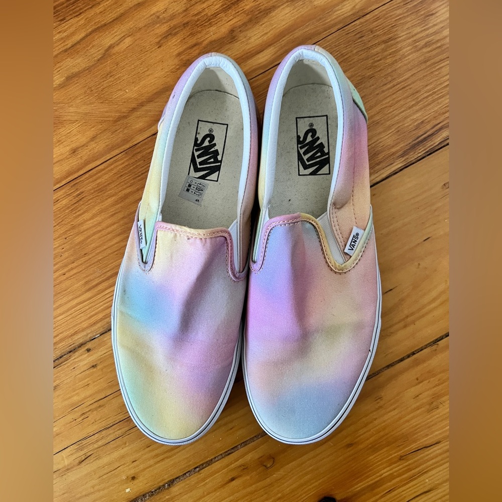 Tie dye vans slip ons woman’s size 11